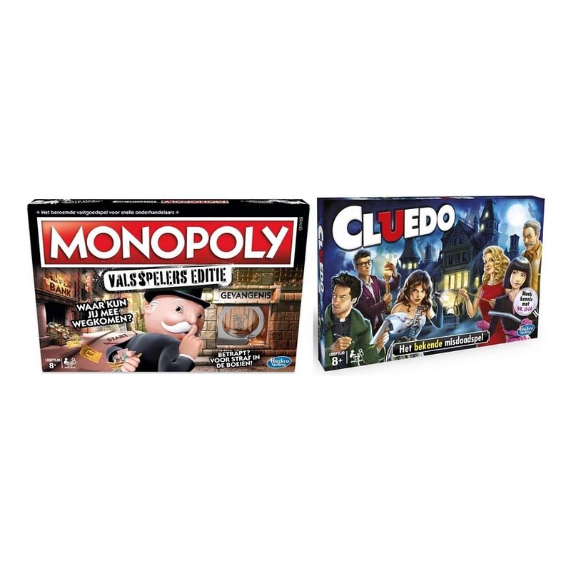 Foto van Spellenbundel - 2 stuks - monopoly valsspelerseditie & hasbro cluedo