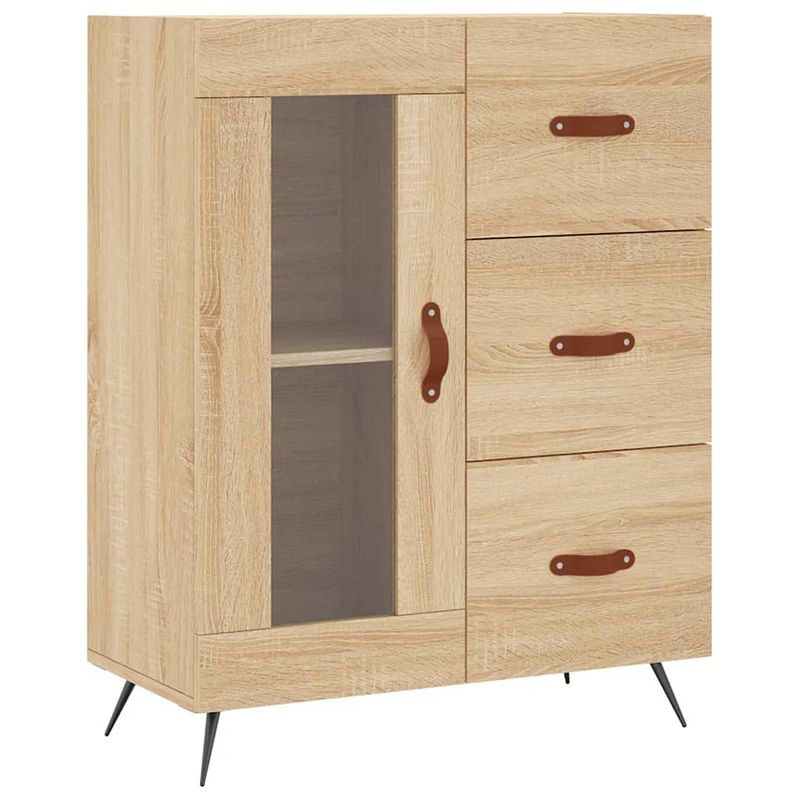 Foto van Vidaxl dressoir 69,5x34x90 cm bewerkt hout sonoma eikenkleurig