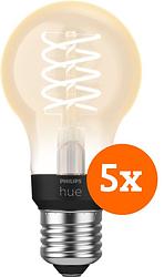 Foto van Philips hue filamentlamp white standaard e27 - 2023 - 5-pack