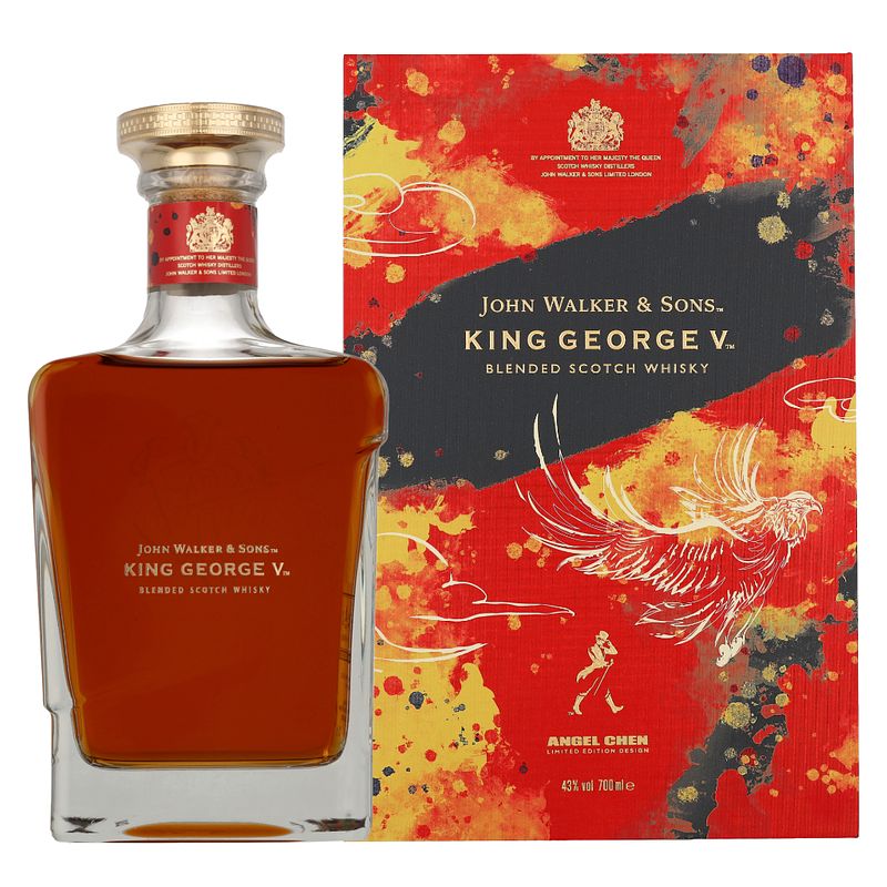 Foto van Johnnie walker king george v cny. year of the rabbit 70cl whisky + giftbox