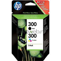 Foto van Hp 300 combo-pack zwart en kleur cartridge
