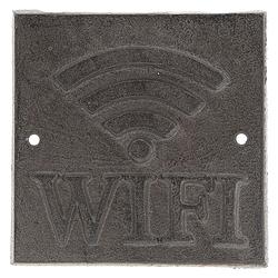 Foto van Clayre & eef tekstbord wifi 13*13*1 cm 6y3014