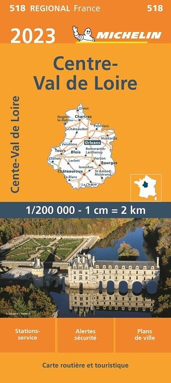 Foto van Michelin 518 centre-val de loire / loiredal 2023 - paperback (9782067258464)