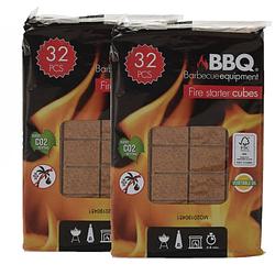 Foto van 64x stuks barbecue aanmaakblokjes - aanmaakblokjes