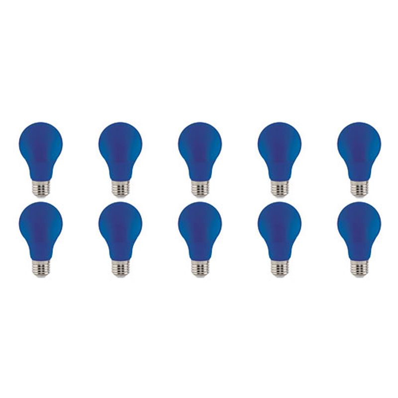 Foto van Led lamp 10 pack - specta - blauw gekleurd - e27 fitting - 3w