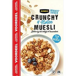 Foto van Jumbo crunchy muesli 4 noten voordeelverpakking 900g