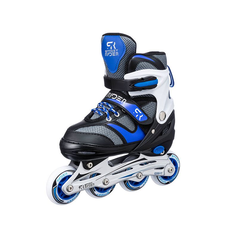 Foto van Street rider inline skates verstelbaar - maat 31-34 - blauw/zwart