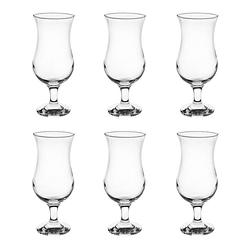 Foto van Haes deco - waterglas, drinkglas set van 6 glazen - inhoud glas 420 ml / ø 8x19 cm