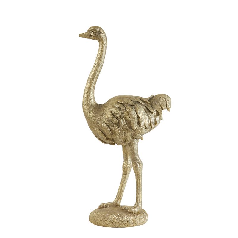 Foto van Light&living ornament 31x18,5x66 cm ostrich licht goud