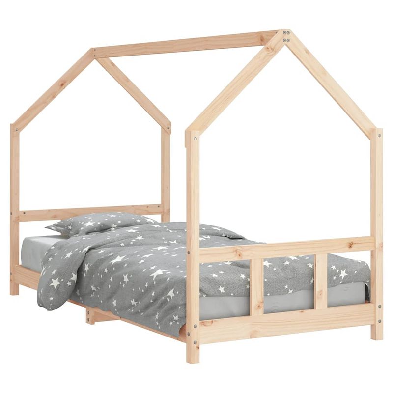 Foto van Vidaxl kinderbedframe 90x190 cm massief grenenhout