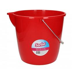Foto van Sorbo schoonmaak emmer rood 12 liter - emmers