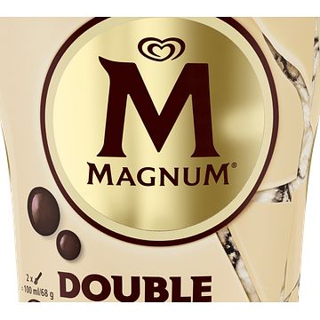 Foto van Magnum ijs double white chocolate & cookies pint 440ml bij jumbo