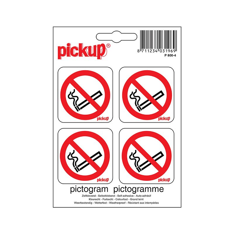 Foto van Pickup - pictogram 10x10cm verboden te roken