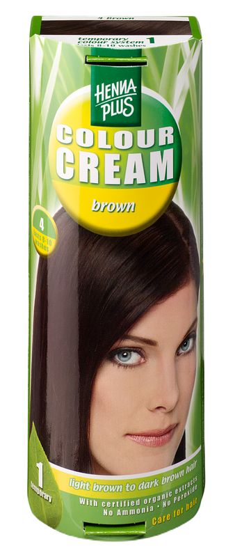 Foto van Hennaplus colour cream 4 brown 60ml