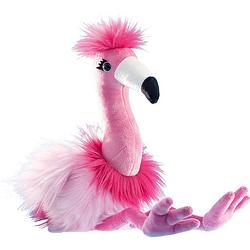 Foto van Pluche roze flamingo vogel knuffel 27 cm speelgoed - vogel knuffels