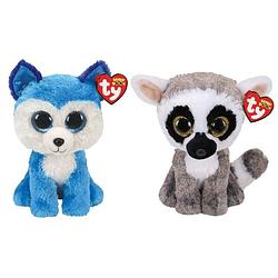 Foto van Ty - knuffel - beanie buddy - prince husky & linus lemur