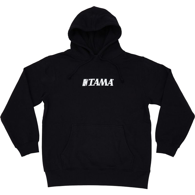 Foto van Tama tamp001-l zwarte pullover hoodie met logo