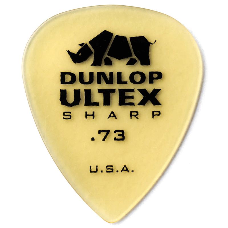 Foto van Dunlop 433p073 ultex sharp pick 0.73 mm plectrumset (6 stuks)