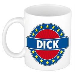 Foto van Dick naam koffie mok / beker 300 ml - namen mokken