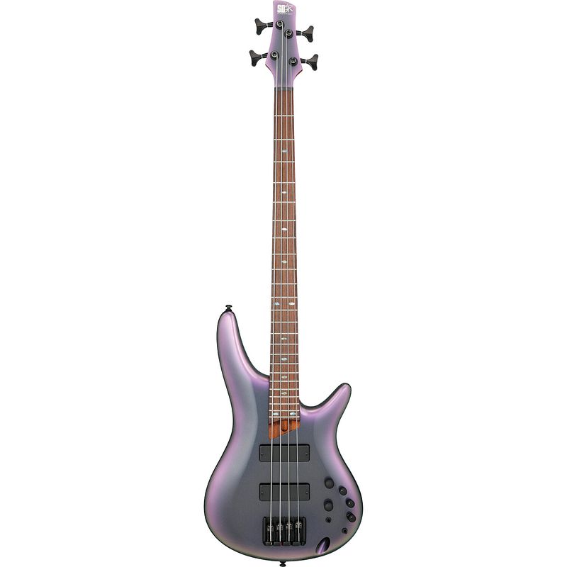 Foto van Ibanez sr500e soundgear black aurora burst elektrische basgitaar