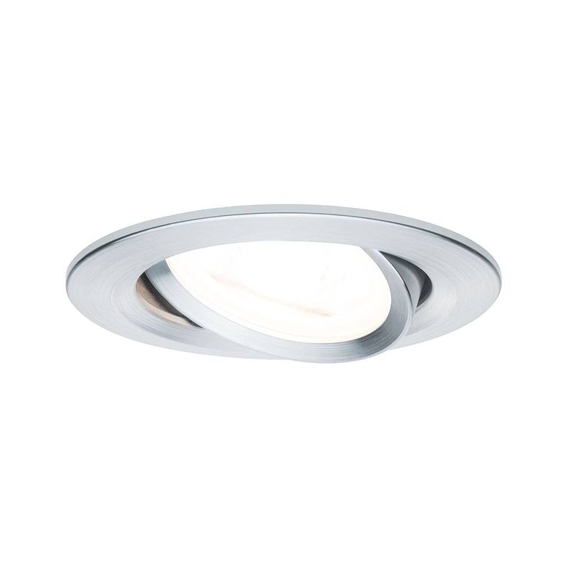 Foto van Paulmann 93432 nova inbouwlamp led gu10 6.5 w aluminium (gedraaid)