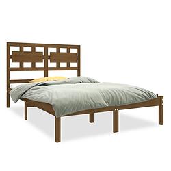 Foto van The living store houten bedframe - tijdloos - bed - 195.5 x 125.5 x 100 cm