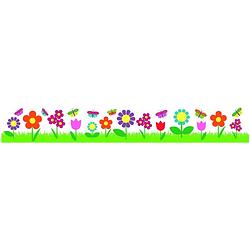 Foto van Kids decor muurdecoratie border flowers junior