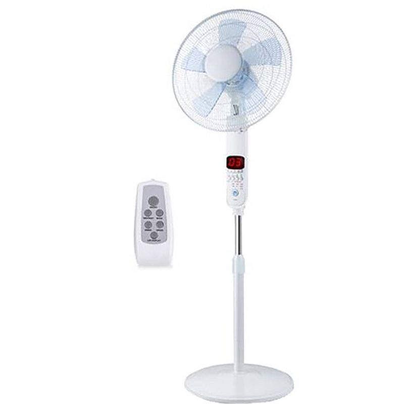 Foto van Ventilator - aigi ocyna - statiefventilator - afstandsbediening - staand - rond - mat wit - kunststof