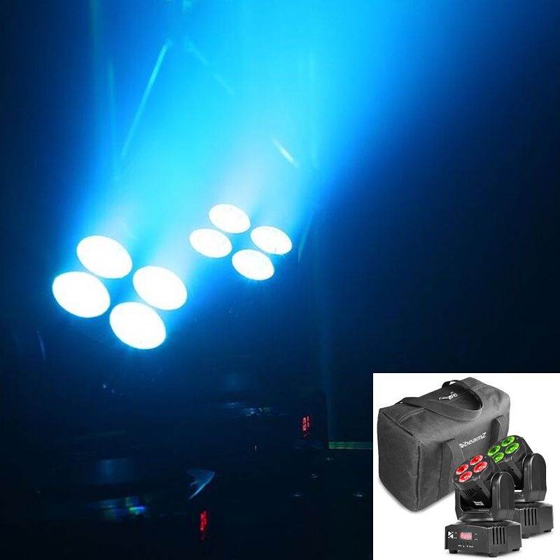 Foto van Beamz mhl36 moving head set van 2 inclusief tas