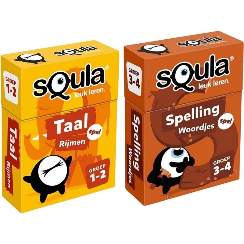 Foto van Spellenbundel - squla - 2 stuks - groep 1 t/m 4 - taal & spelling