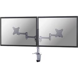 Foto van Neomounts by newstar fpma-d1330dsilver monitor-tafelbeugel 2-voudig 25,4 cm (10) - 68,6 cm (27) in hoogte verstelbaar, kantelbaar, zwenkbaar, roteerbaar