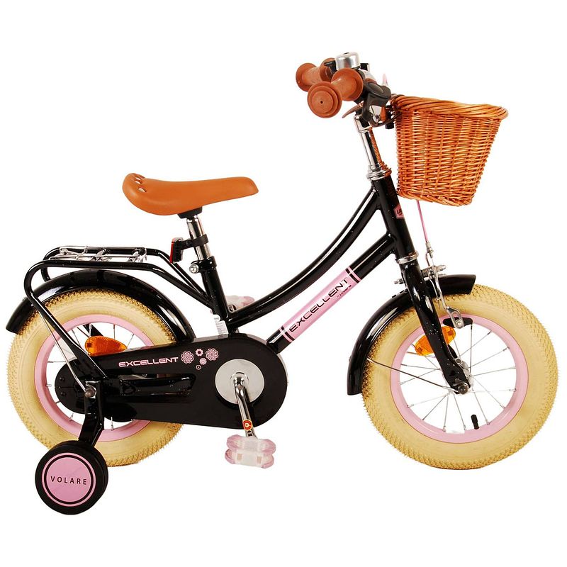 Foto van Volare excellent kinderfiets - meisjes - 12 inch - zwart