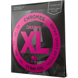 Foto van D'saddario ecb81-5sl chromes regular light 45-132 snaren voor vijfsnarige bas