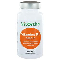 Foto van Vitortho vitamine d3 3000 ie softgels 300st