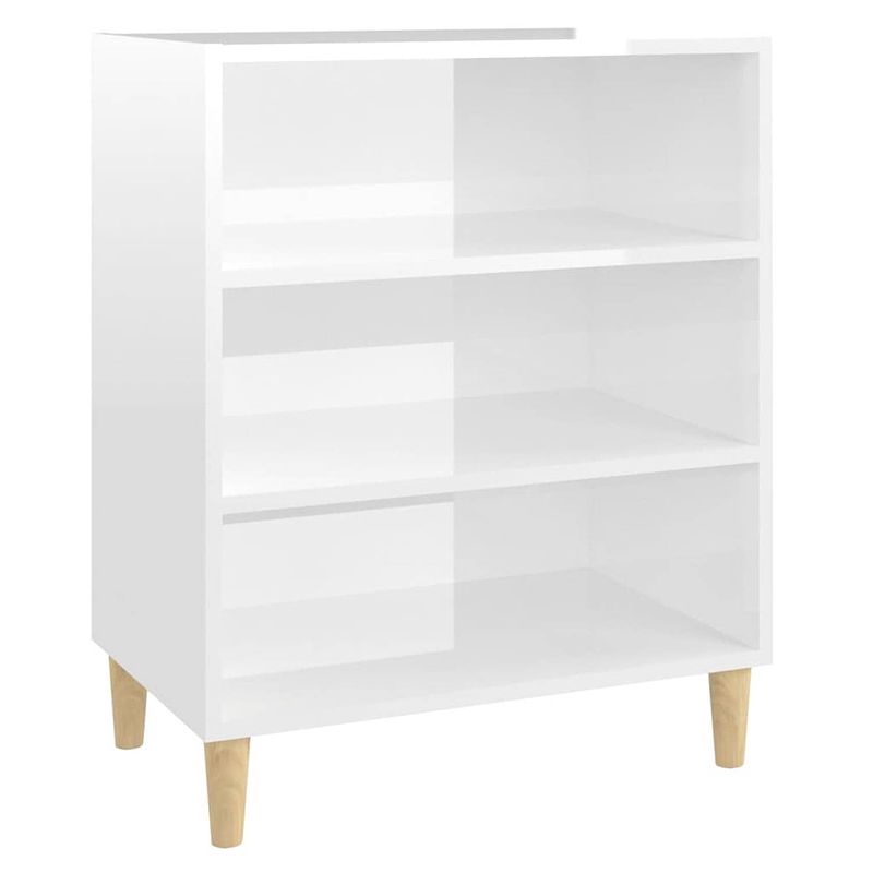 Foto van Vidaxl dressoir 57x35x70 cm spaanplaat hoogglans wit