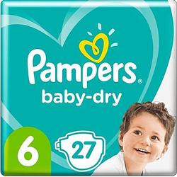 Foto van Pampers baby dry luiers maat 6 - 27 luiers
