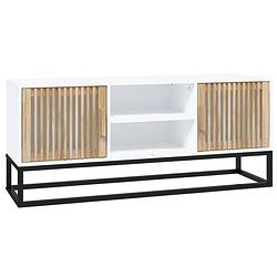 Foto van The living store tv-meubel - trendy en praktisch - 105 x 30 x 45 cm - wit