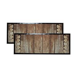 Foto van Deurmat ""jack'ss door"" - 2 stuks - 45x125cm - binnen - droogloopmat - wood