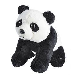 Foto van Wild republic knuffel panda junior 13 cm pluche zwart/wit