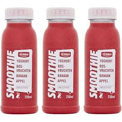 Foto van Jumbo verse smoothie yoghurt, bosvruchten, banaan & appel 3 x 250ml