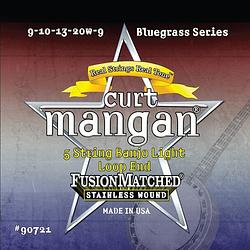 Foto van Curt mangan banjo light 5-string loop end stainless snarenset voor 5-snarige banjo