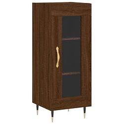 Foto van Vidaxl dressoir 34,5x34x90 cm bewerkt hout bruineikenkleurig