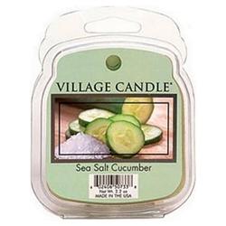 Foto van Village candle geurwax sea salt cumcumber 3 x 8 x 10,5 cm groen