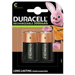 Foto van Duracell c 2200 mah 2 stuks oplaadbare nimh batterij