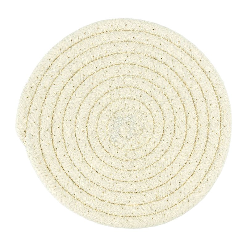 Foto van Krumble pannenonderzetter rond - katoen - beige