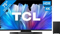 Foto van Tcl qled 75c931 (2022) + soundbar