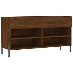 Foto van Vidaxl schoenenbank 102x35x55 cm bewerkt hout sonoma eikenkleurig