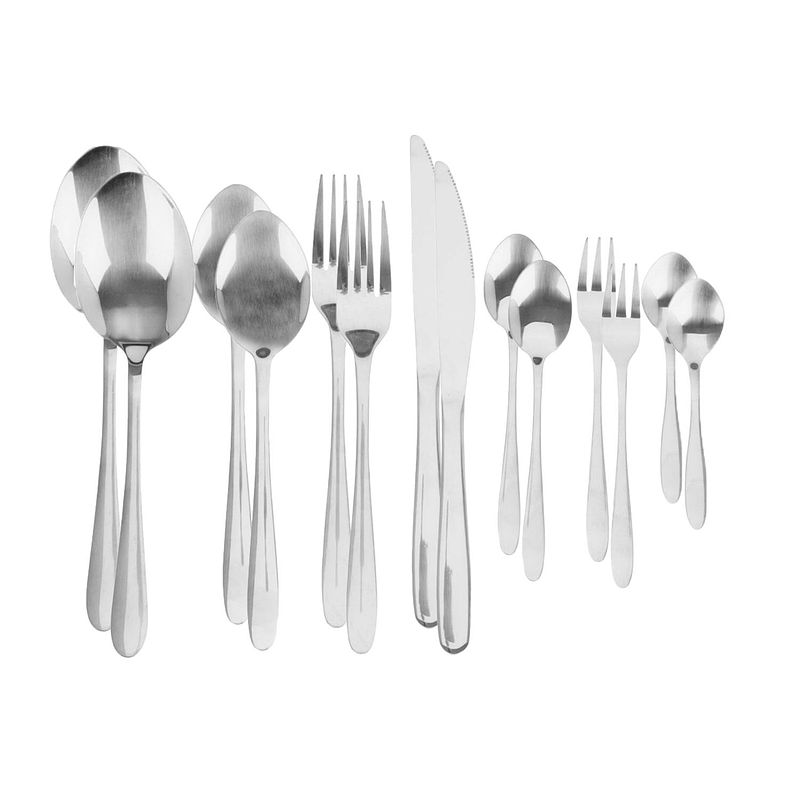 Foto van Excellent houseware bestekset tableware collection - 78-delig - zilver - rvs - 12 personen - besteksets