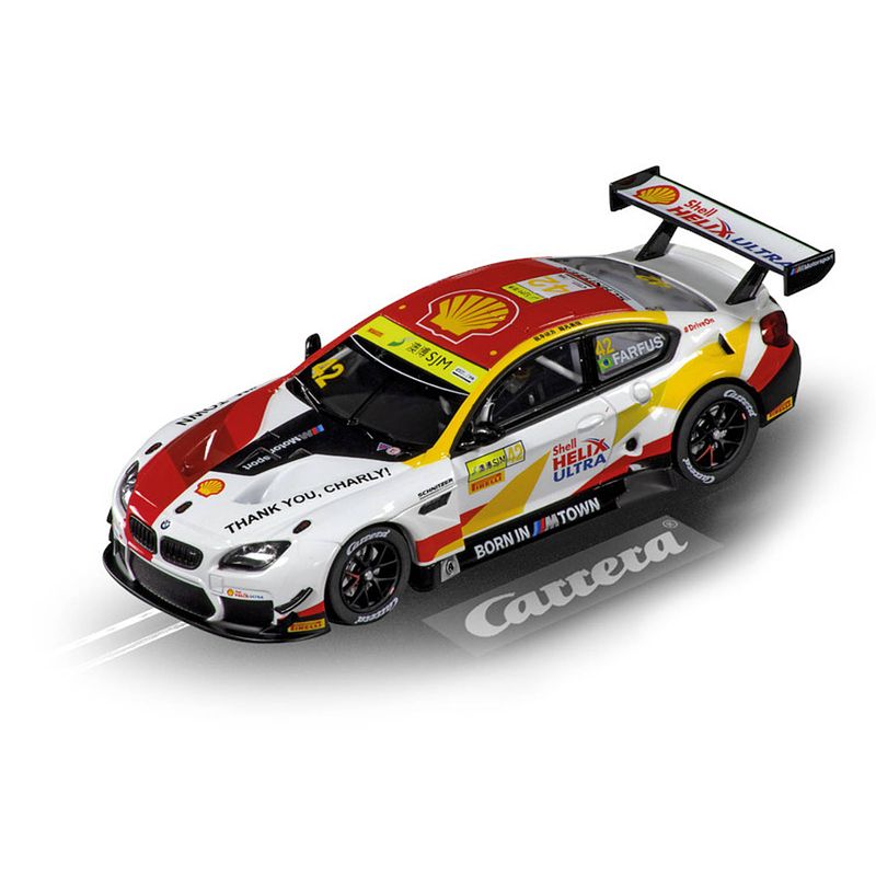 Foto van Carrera racebaanauto evolution bmw m6 gt3 1:32 wit/rood