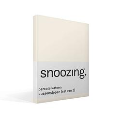 Foto van Snoozing - kussenslopen - set van 2 - percal katoen - 60x70 - ivoor